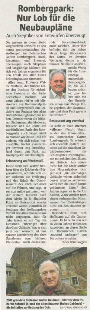 Zeitungsartikel Rombergpark